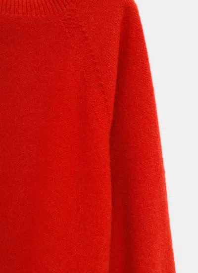 Baserange Soar Purl Raglan-sleeve Jumper In Red