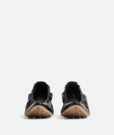 Bottega Veneta Sofia Black Patent Leather Elastic Ballerina With Heel In Multi