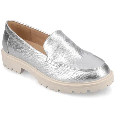 Journee Collection Women's Tru Comfort Foam Erika Flat In Silver