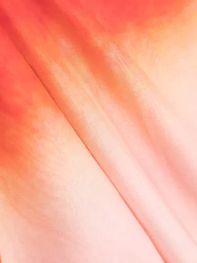 Alexander Mcqueen Logo Gradient-effect Scarf In Pink