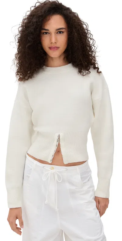 Lioness Dion Knit Sweater Snow In White