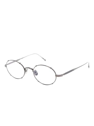 Matsuda Oval-frame Glasses In Pattern