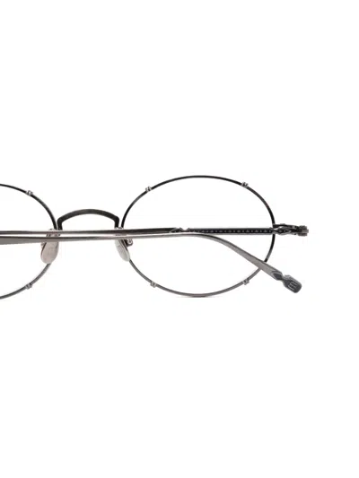 Matsuda Oval-frame Glasses In Pattern