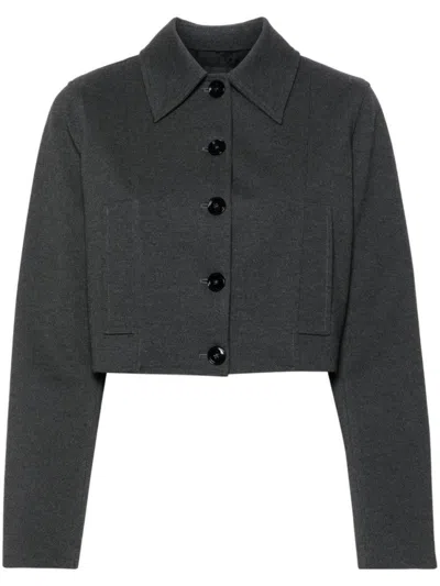 Pinko Doccia Single-breasted Jacket In Gray