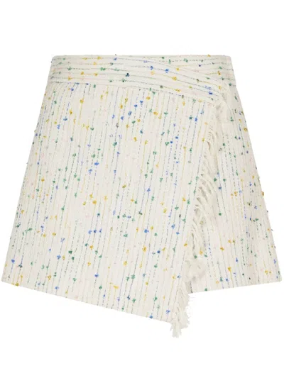 Msgm Wrap Style Shorts In White