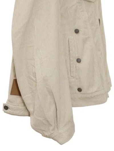 Haikure Button Casual Jacket In Neutral