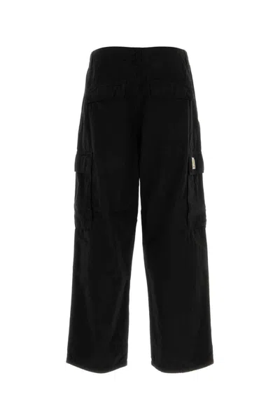 Carhartt Wip Pantalone Cole Cargo Lane Popelin In Black
