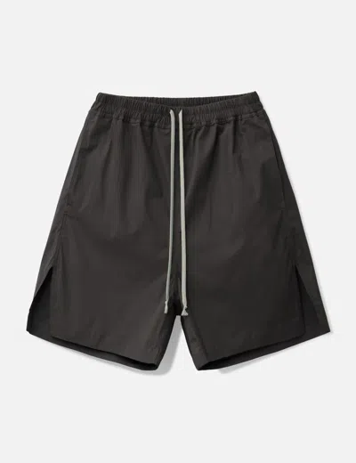 Rick Owens Boxers Drawstring Split Shorts In Black