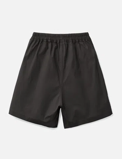 Rick Owens Boxers Drawstring Split Shorts In Black