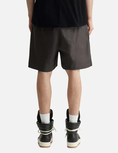 Rick Owens Boxers Drawstring Split Shorts In Black