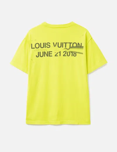 Pre-owned Louis Vuitton 2018 Virgil Abloh Runway Invitation T-shirt In Yellow