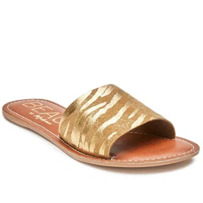 Matisse Women's Zebra Cabana Sandal In Gold In Gold