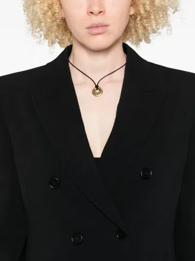 Chloé Structured Double-breasted Jacket With Padded Shoulders In Black