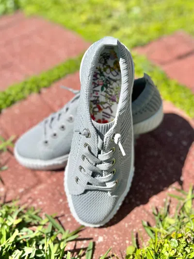Blowfish Wistful Weave Sneaker In Gray In Blue
