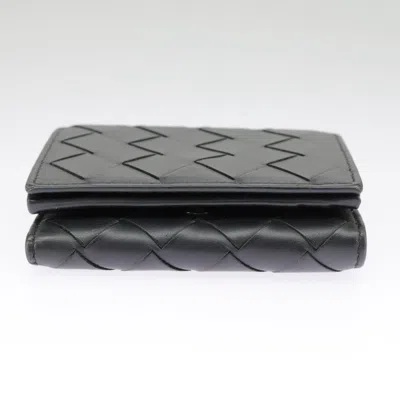 Pre-owned Bottega Veneta Intrecciato Black Leather Wallet  ()