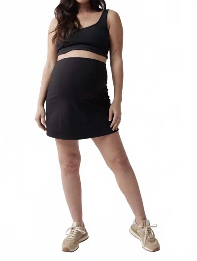 Ingrid & Isabel Maternity Active Skort In Black In Black