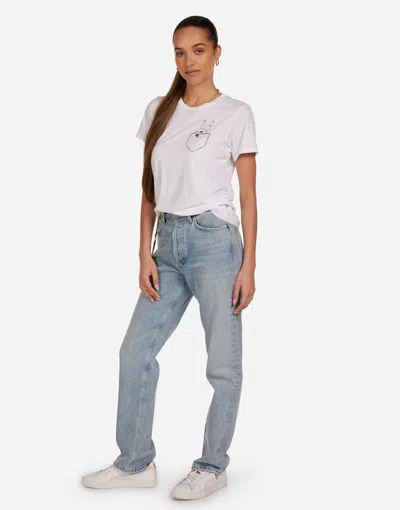 Lauren Moshi Wolf Peace Pocket In White