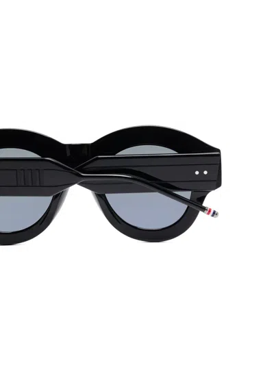 Thom Browne Round-frame Sunglasses In Black