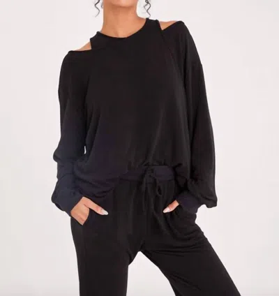 Project Social T Osaka Cut Out Sweatshirt In Black In Black