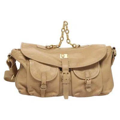 Pre-owned Bulgari Beige Leather Shoulder Bag ()