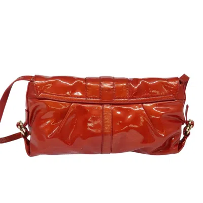 Pre-owned Bulgari Chandra Red Patent Leather Shoulder Bag ()