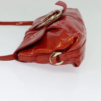 Pre-owned Bulgari Chandra Red Patent Leather Shoulder Bag ()