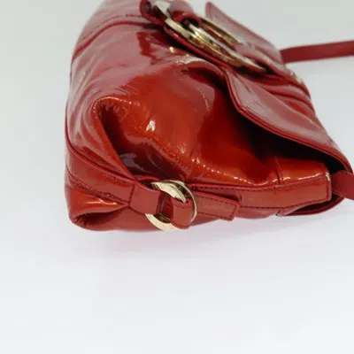 Pre-owned Bulgari Chandra Red Patent Leather Shoulder Bag ()