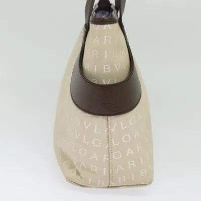 Pre-owned Bulgari Logo Mania Beige Canvas Tote Bag ()