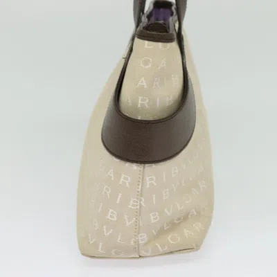 Pre-owned Bulgari Logo Mania Beige Canvas Tote Bag ()