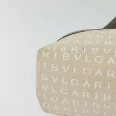 Pre-owned Bulgari Logo Mania Beige Canvas Tote Bag ()