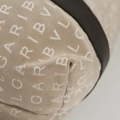 Pre-owned Bulgari Logo Mania Beige Canvas Tote Bag ()