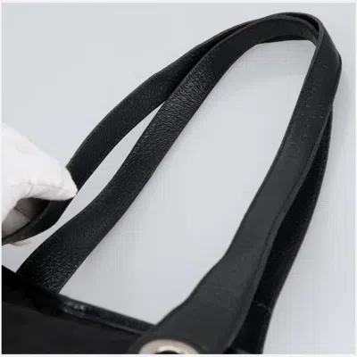 Pre-owned Bulgari Logo Mania Black Canvas Tote Bag ()