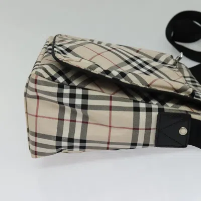Pre-owned Burberry Blue Label Beige Nylon Shoulder Bag ()
