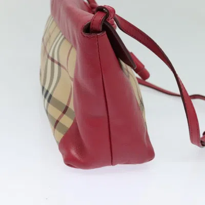 Pre-owned Burberry Nova Check Beige Canvas Shoulder Bag ()