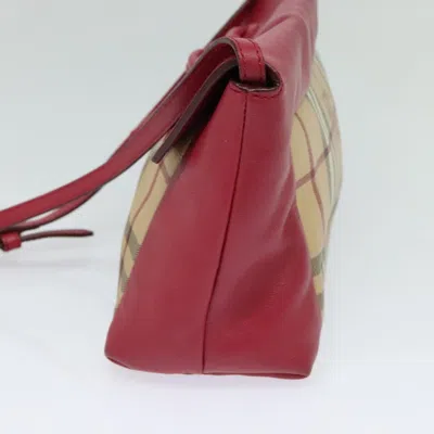 Pre-owned Burberry Nova Check Beige Canvas Shoulder Bag ()