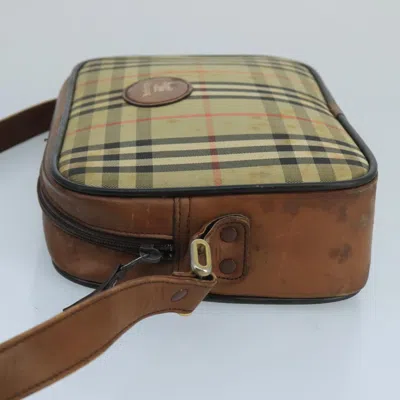 Pre-owned Burberry Nova Check Beige Canvas Shoulder Bag ()