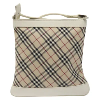 Pre-owned Burberry Nova Check Beige Canvas Shoulder Bag ()