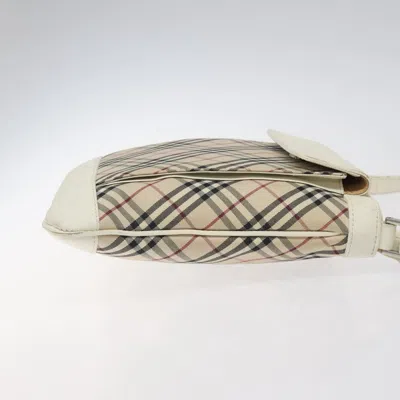 Pre-owned Burberry Nova Check Beige Canvas Shoulder Bag ()