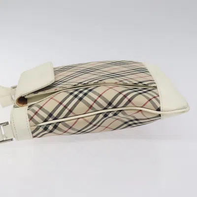 Pre-owned Burberry Nova Check Beige Canvas Shoulder Bag ()