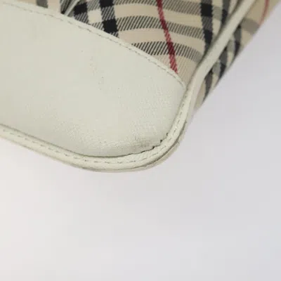 Pre-owned Burberry Nova Check Beige Canvas Shoulder Bag ()