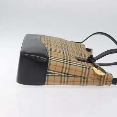 Pre-owned Burberry Nova Check Beige Canvas Tote Bag ()