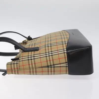 Pre-owned Burberry Nova Check Beige Canvas Tote Bag ()