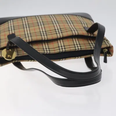 Pre-owned Burberry Nova Check Beige Canvas Tote Bag ()