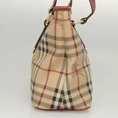 Pre-owned Burberry Nova Check Beige Canvas Tote Bag ()