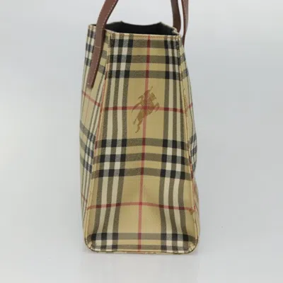 Pre-owned Burberry Nova Check Beige Canvas Tote Bag ()