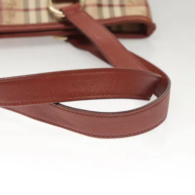 Pre-owned Burberry Nova Check Beige Canvas Tote Bag ()