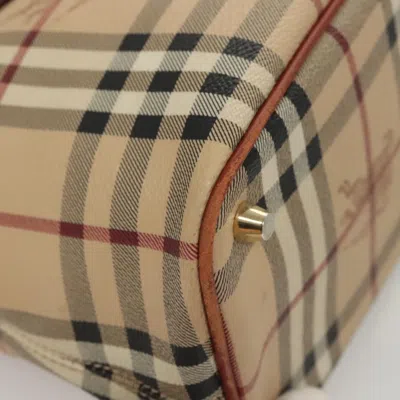 Pre-owned Burberry Nova Check Beige Canvas Tote Bag ()