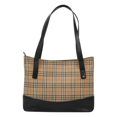 Pre-owned Burberry Nova Check Beige Canvas Tote Bag ()