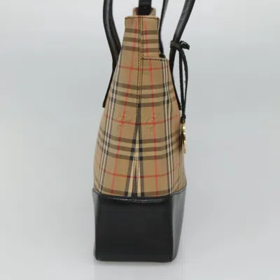 Pre-owned Burberry Nova Check Beige Canvas Tote Bag ()