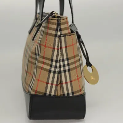 Pre-owned Burberry Nova Check Beige Canvas Tote Bag ()